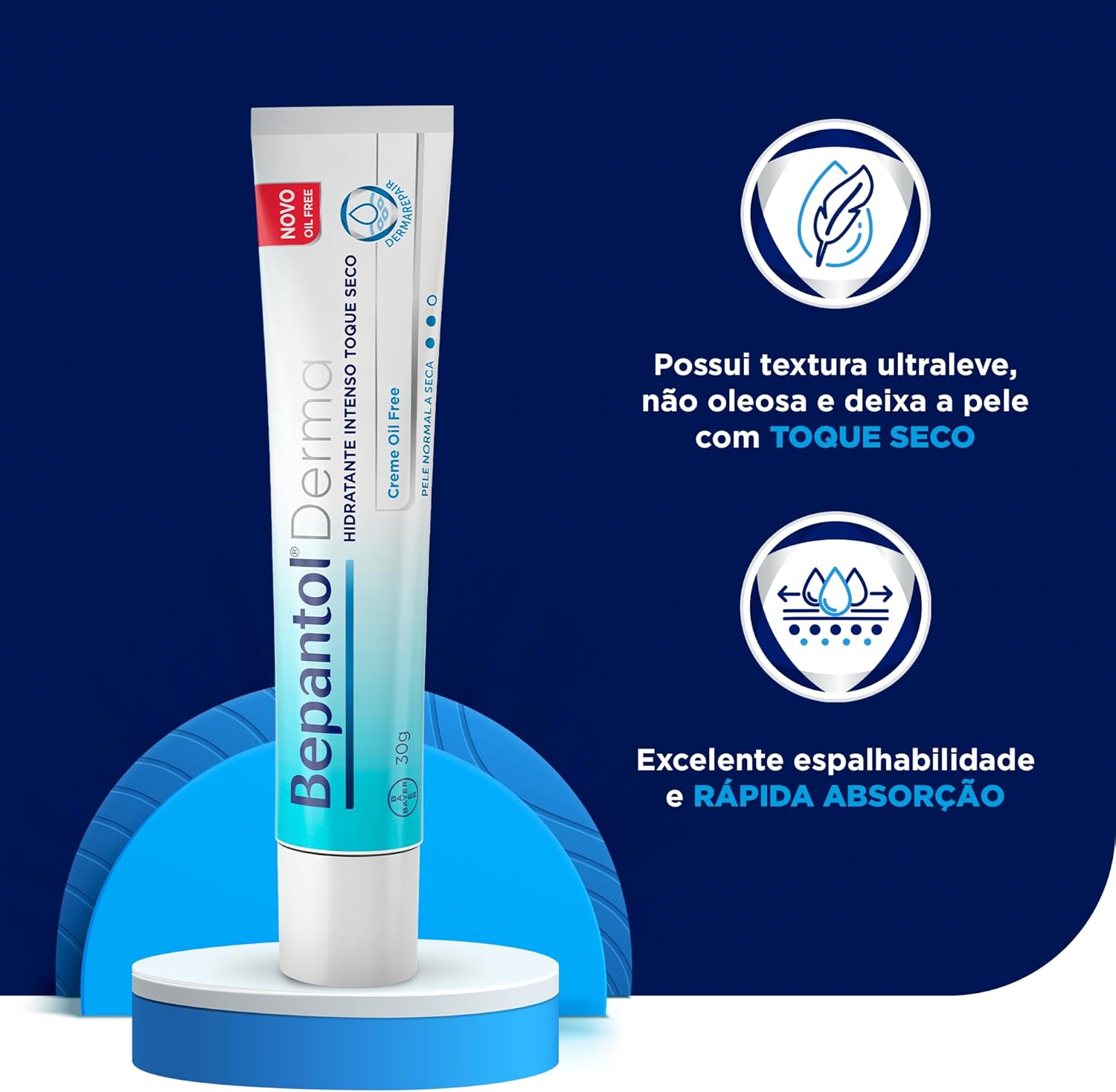 Bepantol Derma Toque Seco 30g, Hidratante Facial Pele Oleosa - Imagem 3