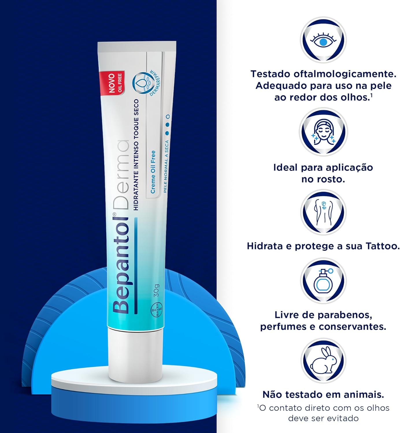 Bepantol Derma Toque Seco 30g, Hidratante Facial Pele Oleosa - Imagem 2