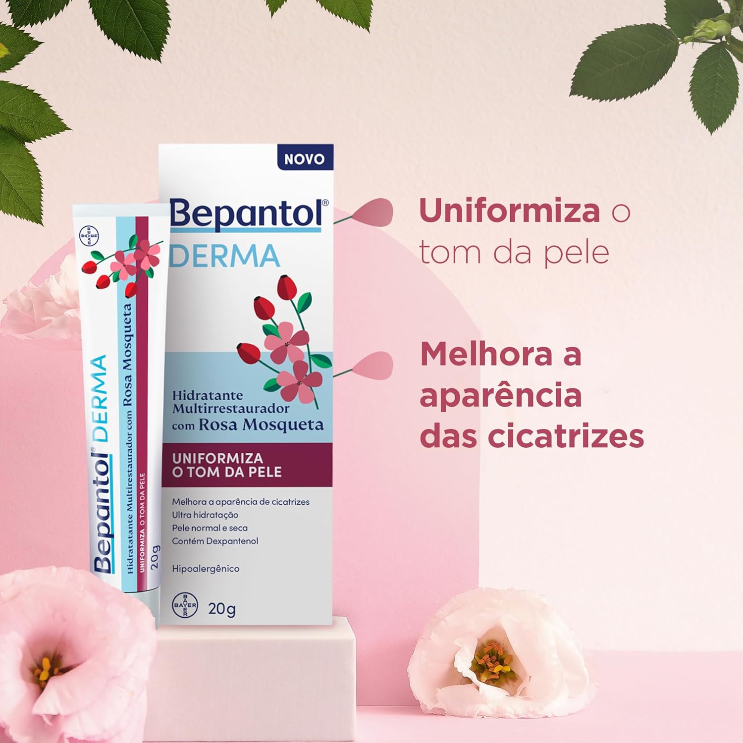 Bepantol Derma Rosa Mosqueta, 20g, Hidratante Uniformizante - Imagem 3
