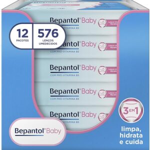 Bepantol Baby Kit 576 Lenços Umedecidos,12 Pacotes com 48 Unidades